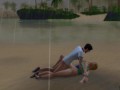 I caught up with a girl on the street and fucked right in the rain | Porno Game 3d