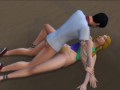 I caught up with a girl on the street and fucked right in the rain | Porno Game 3d