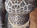 Leopard body con dress and smoking