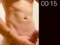 巨根　マッチョ　立ち　射精　カウントダウン　countdown cumshot