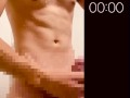 巨根　マッチョ　立ち　射精　カウントダウン　countdown cumshot