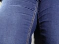 ⭐ Girl totally pisses her blue jeans in public! couldnt hold it!
