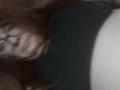 Young woman teasting tit playing pussy