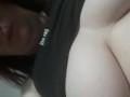 Young woman teasting tit playing pussy