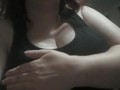 Young woman teasting tit playing pussy