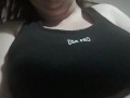 Young woman teasting tit playing pussy