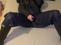 Amateur Rainwear masturbating, blowjob and fucking