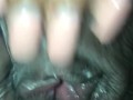 Extreme close up of real virgin wet creamy pussy