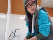 Pissing at a gas station for Javier