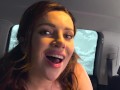 Fucked my girlfriend in the car and fed her sperm