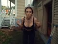 Sports Bra VS No Bra on a pogo stick - Piper Blush