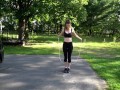 Piper Blush Jump Rope Test No Bra