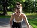 Piper Blush Jump Rope Test No Bra