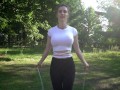 Piper Blush Jump Rope Test No Bra