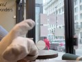 Coffee shop feet and sock tease (preview) 