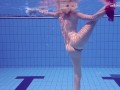 Russian hot babe Elena Proklova swims naked