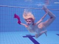 Russian hot babe Elena Proklova swims naked