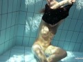 Zuzanna swims naked and horny in the pool