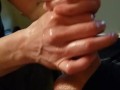 No relief for angry drooling penis from this oily edging handjob.  Great tease at the end. 