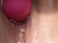 Extremely Close-Up of perfect pussy teen's squirting orgasms while massaging clit!!