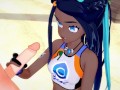 Gym Leader Nessa gets fucked on the beach - Pokemon Hentai.