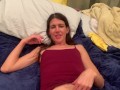 Happy New Years hot skinny wife sucking and fucking on NYE doggystyle POV cum on ass homemade