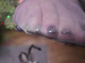 Black Nylon Soles by the Christmas Tree