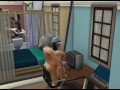 Sex with Santa after the disco. fucks a student | whims sims 4