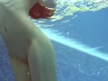 Watch Lina Mercury in red lingerie underwater