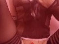 sexy asian teasing tits in sexy lingerie and stockings