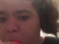 slut deepthroating dildo