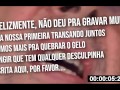 Falhei galera - "Só vou gravar do nariz pra baixo... Mas eu tenho sardas!"