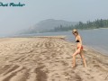 Just Being a Slut on Beach for all Visitors in Public