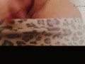 Booty and pussy play after stripping out of my leopard print pants! 