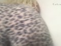Booty and pussy play after stripping out of my leopard print pants! 