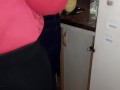 She loves when I fuck her with a strapon while she washes the dishes - IkaSmokS