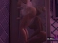 My Lesbian Roommate Spies on me While I Shower and Lick my Pussy - Sexual Hot Animations