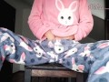 Schoolgirl In Pajamas Teases and Masturbates Pussy