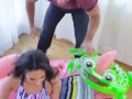 latina teen adrian hush fed jizz after big cock fucking