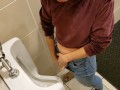 Naughty Girl Sneaks Into Mens Urinal