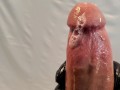 Solo Male Stripper ASMR Jerking off Big White Cock POV with Huge Wet Cumshot in 4K