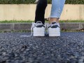 Candid girl shoeplay fetish