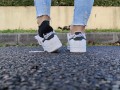 Candid girl shoeplay fetish