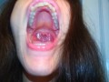 Hairy Crazy Oral Tongue Loving Slut PinkMoonLust Does a Camera Angle Check Inside Her Mouth Nose
