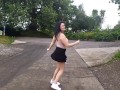 Getting high at the Lake showing off them tits 