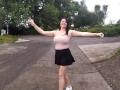 Getting high at the Lake showing off them tits 