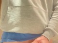 Pissing in to the sink from my big uncut straight guy cock