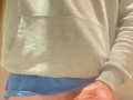 Pissing in to the sink from my big uncut straight guy cock