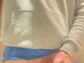 Pissing in to the sink from my big uncut straight guy cock