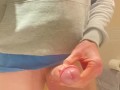 Pissing in to the sink from my big uncut straight guy cock